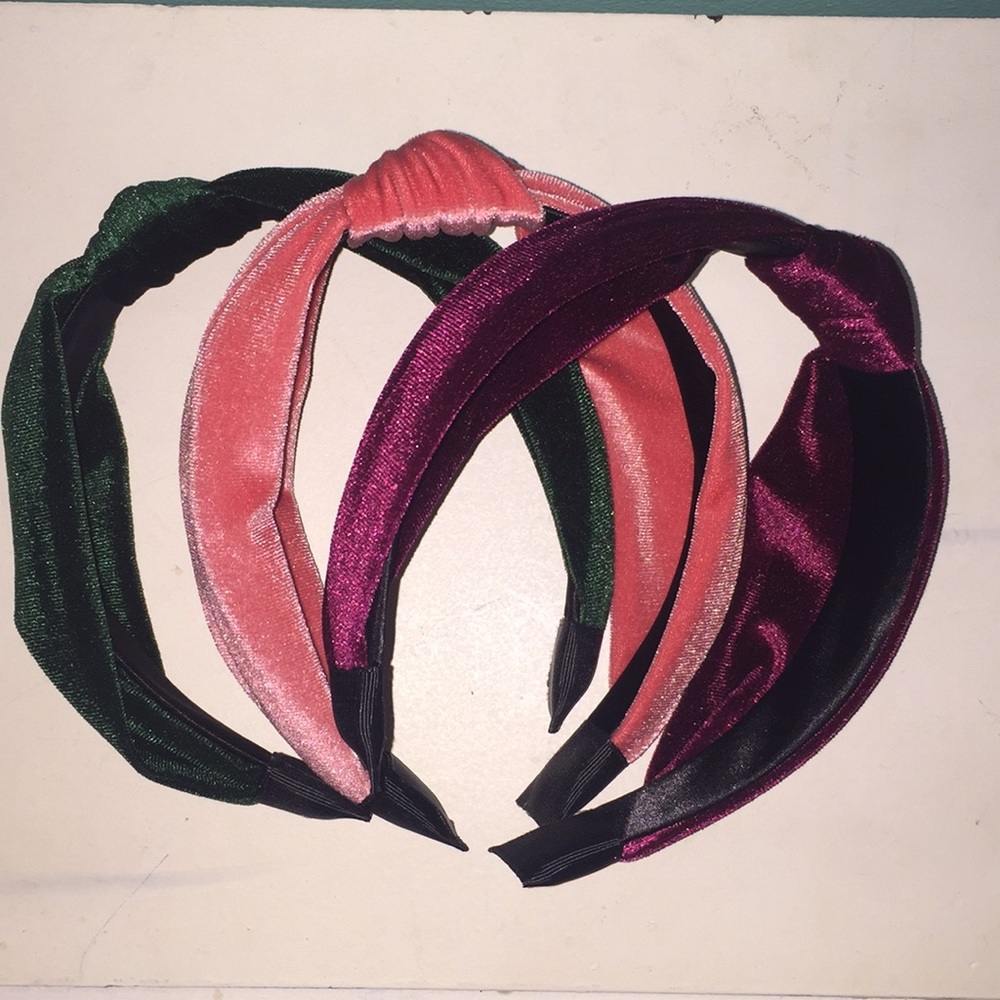 Velvet Headbands 3 Pk